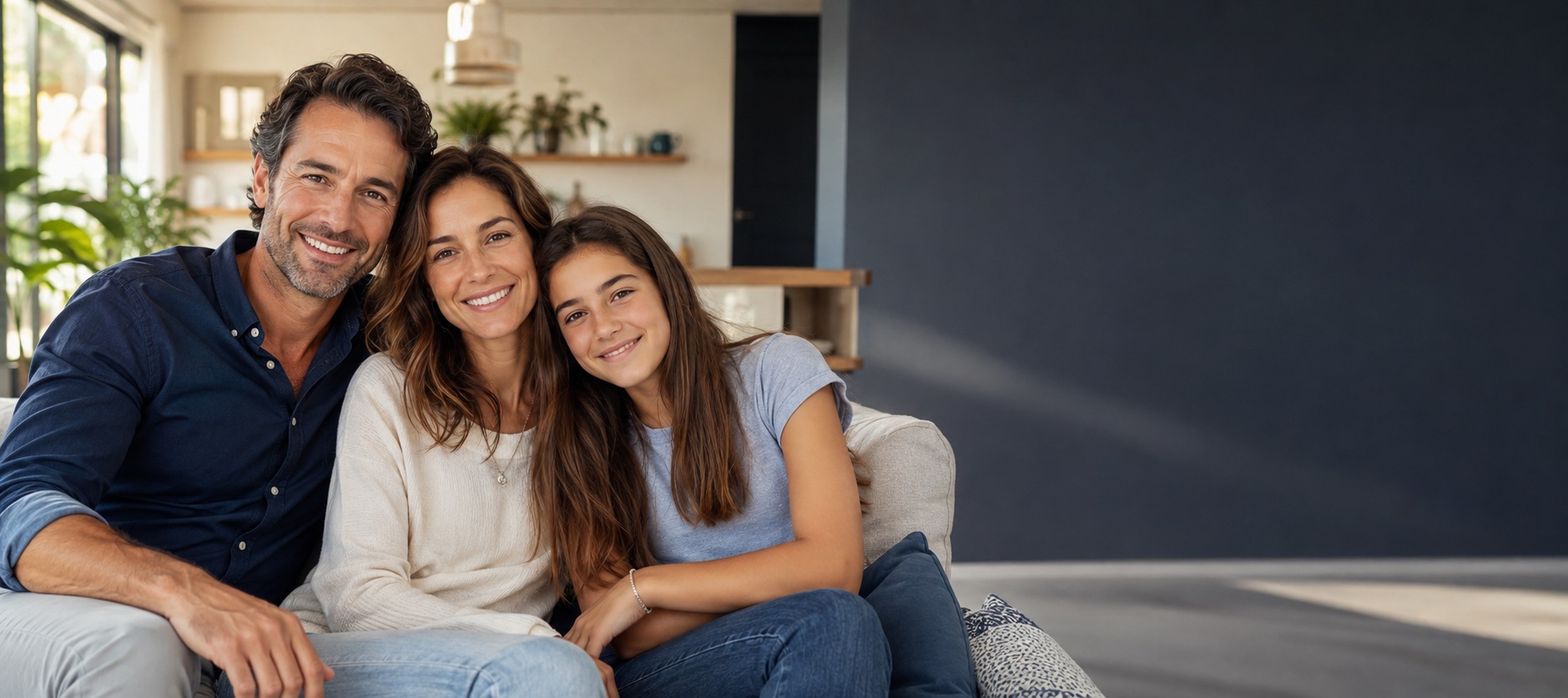 Familia protegida con el seguro médico Adeslas Completa